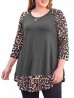 Leopard Sleeved Fashion Top 